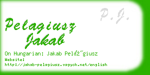 pelagiusz jakab business card